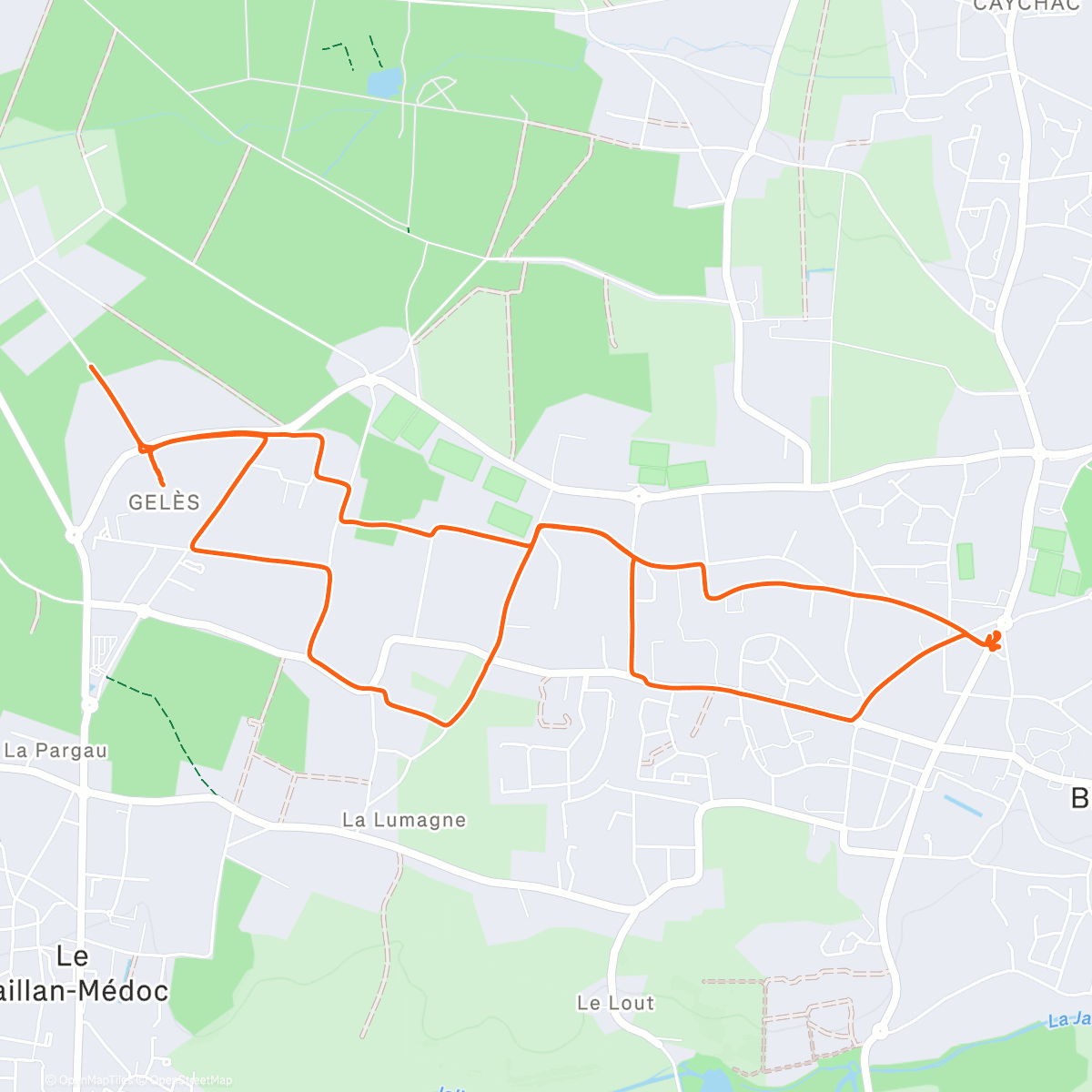 Map of the activity, Sortie VTT récup