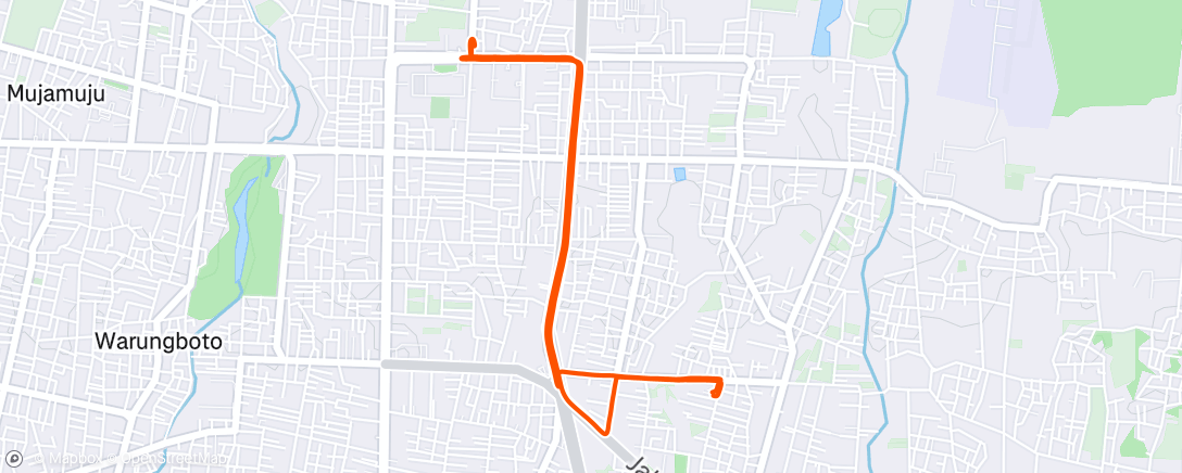 Map of the activity, Thursday Morning Ride