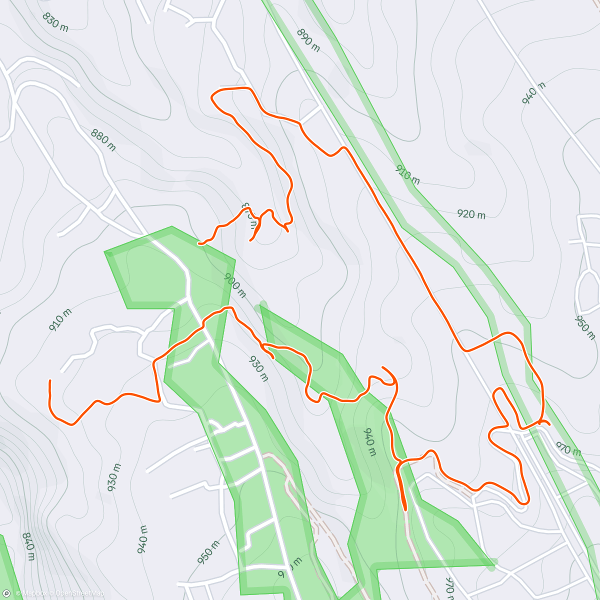 Map of the activity, Afternoon Trail Run