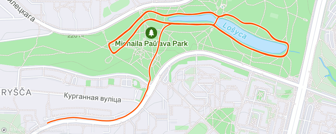 Map of the activity, 10k E