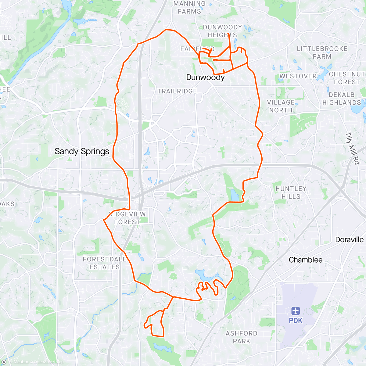 Map of the activity, 🍄 Mellow Mushroom Tuesday Ride 🍄