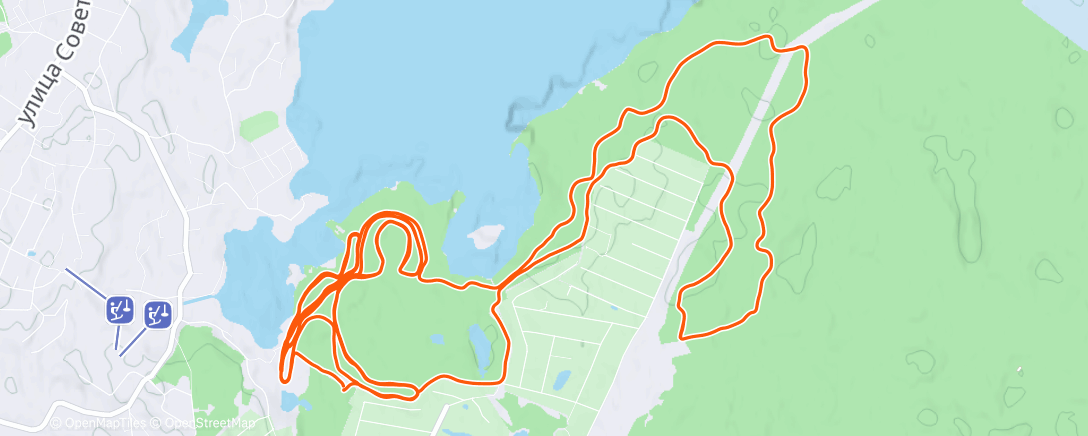 Map of the activity, Северный лыжный заезд (после обеда)