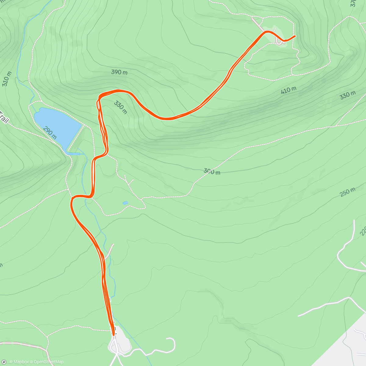 Map of the activity, Sunday 2ups hike