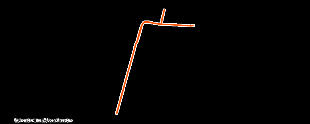 Map of the activity, Lauf am Nachmittag