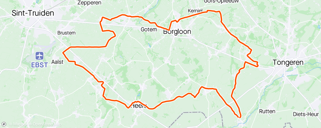 Map of the activity, Zelfde tour zonder plate band 🤙