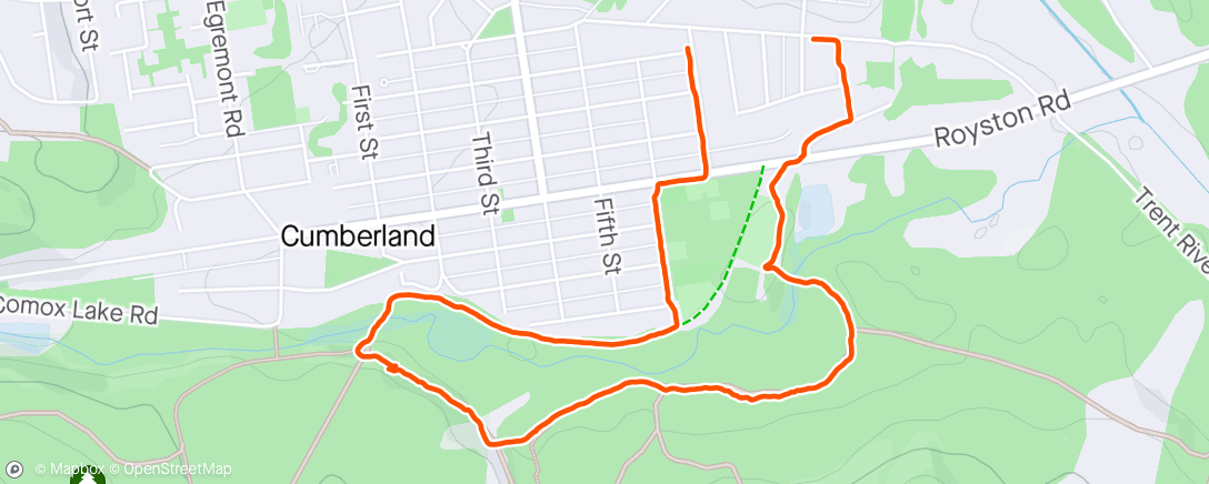 Map of the activity, Walk - Morning Stroll - Cumberland, BC