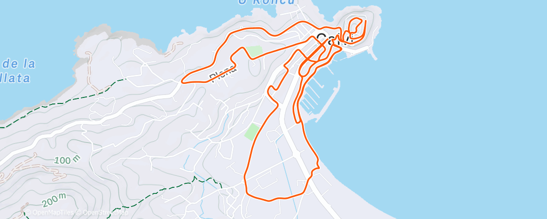 Map of the activity, Trail in citadella 🔥