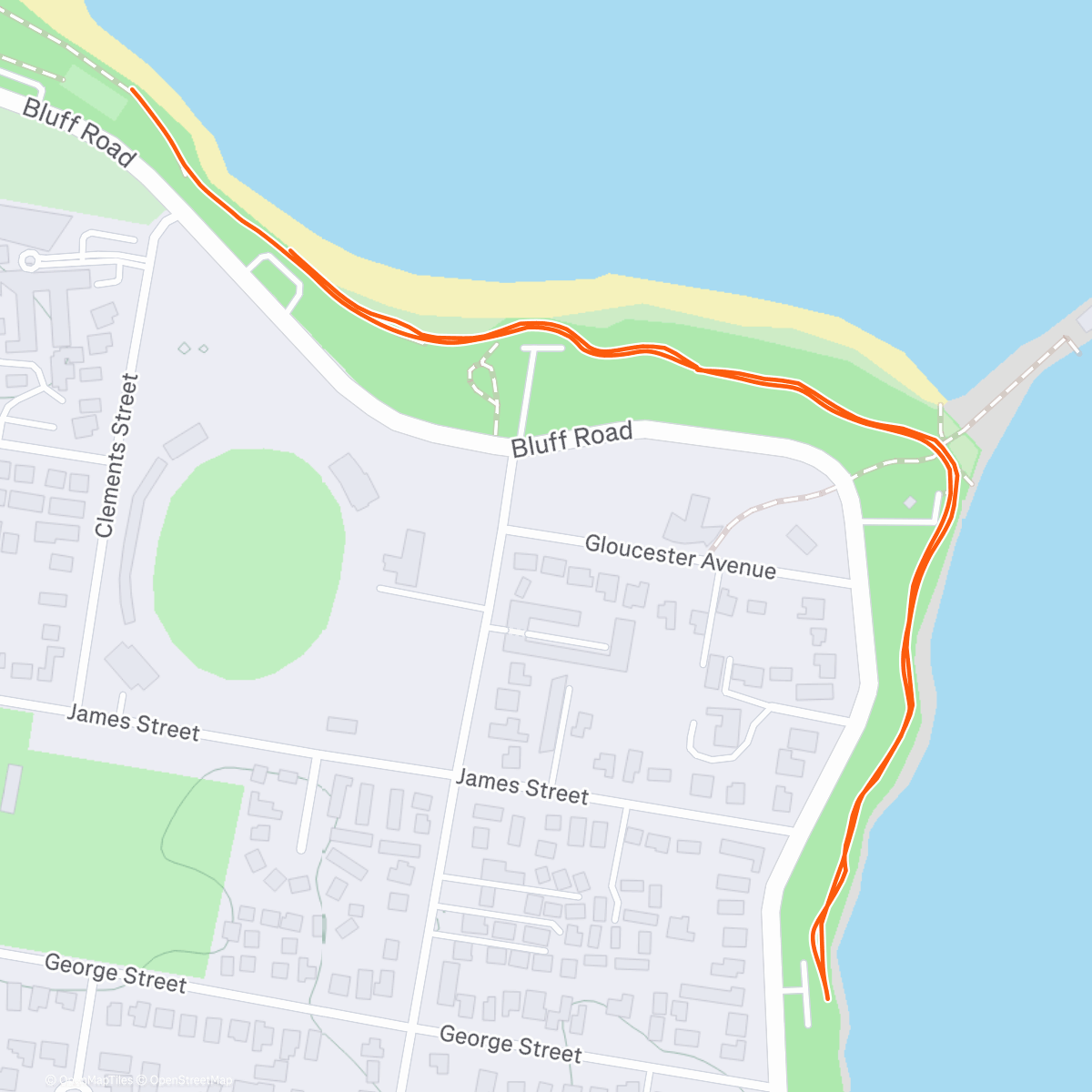 Map of the activity, Picking up Ruth and Elaine