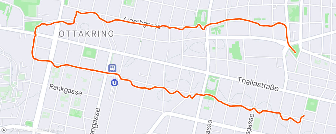Map of the activity, Wednesday run