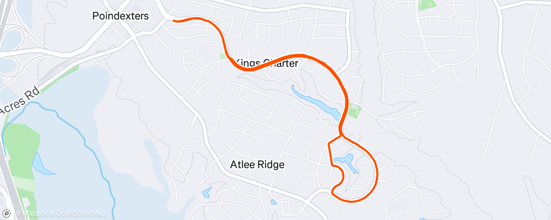 Map of the activity, Evening Run