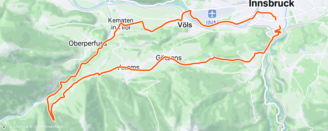 Map of the activity, Afternoon Ride