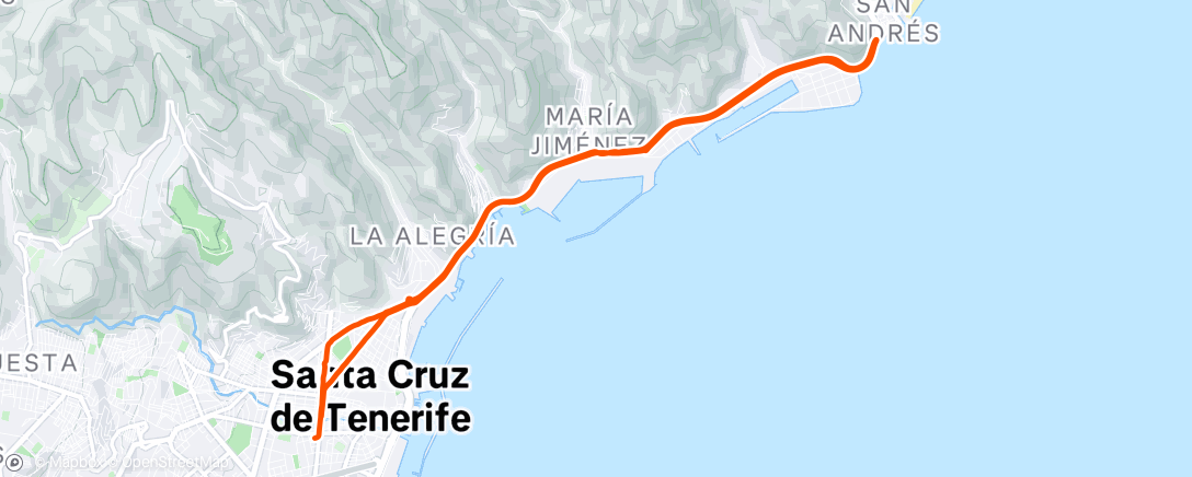 Map of the activity, Bicicleta por la mañana