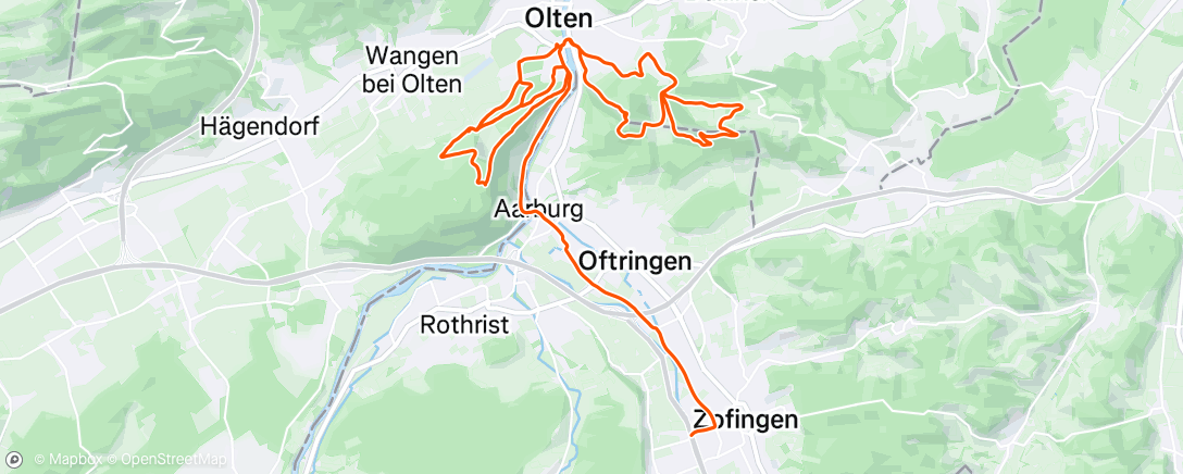 Map of the activity, Mountainbike-Fahrt am Morgen