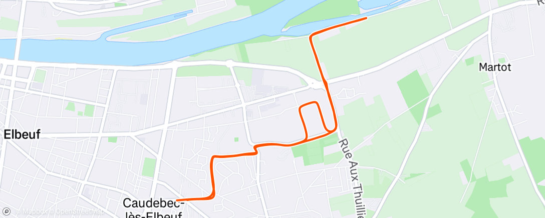 Map of the activity, Evening Run