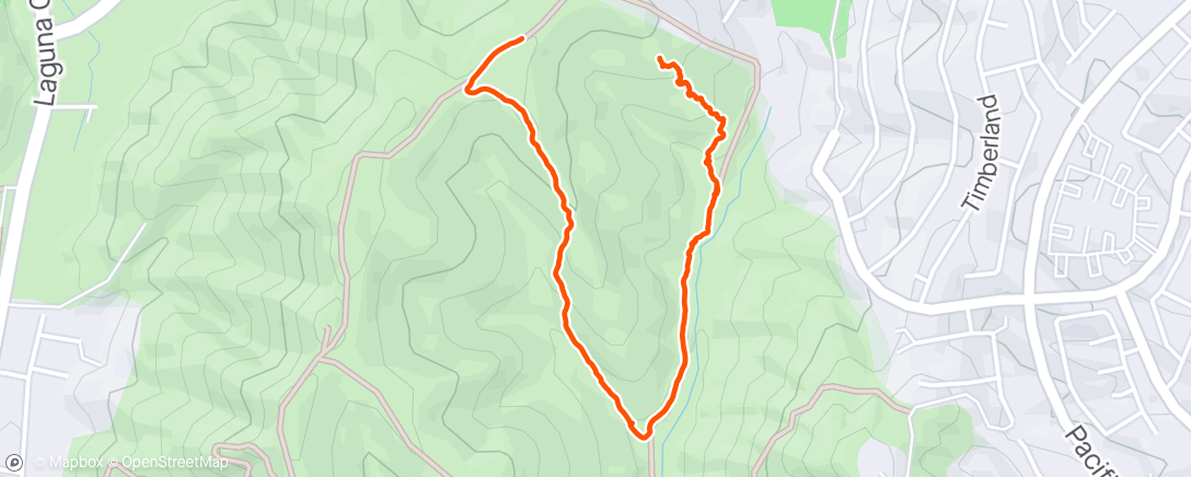 Map of the activity, Evening Hike w/ Leo