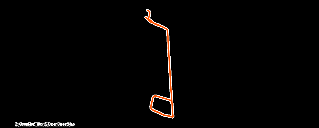 Map of the activity, Corsa dell'ora di pranzo