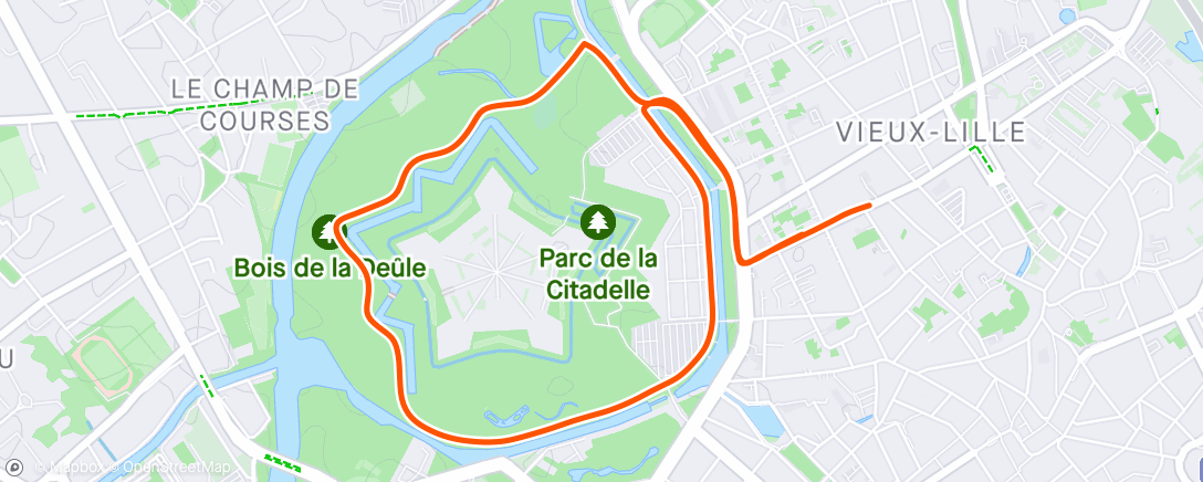 Map of the activity, Course à pied - S4-2