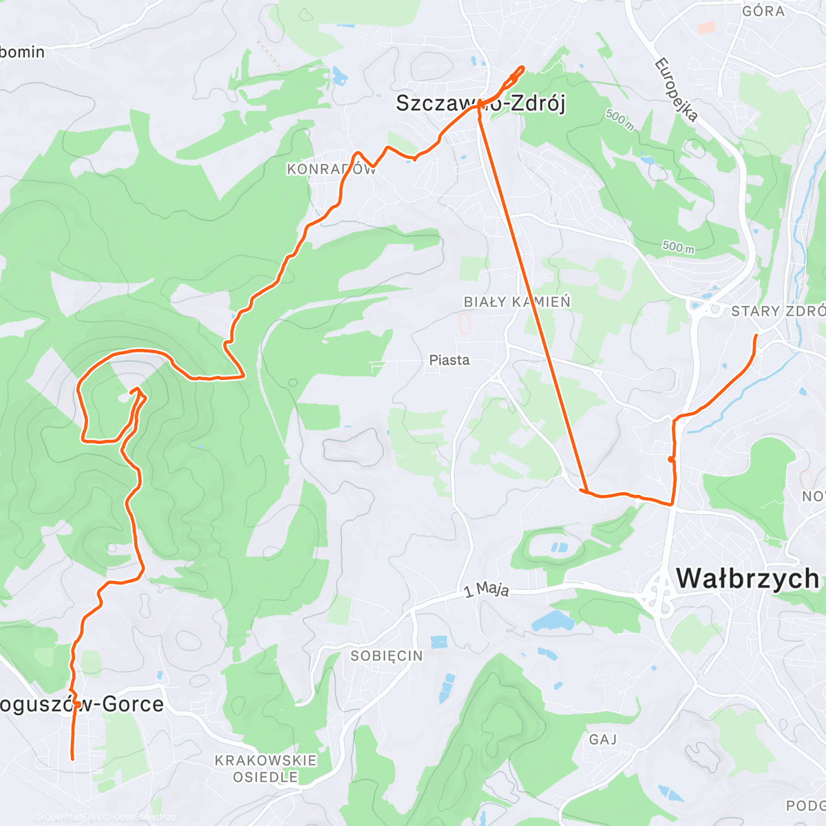Map of the activity, Утренняя прогулка