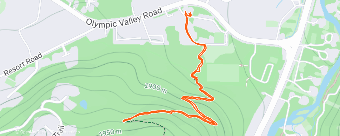 Map of the activity, Uphill ski day 1: Tavern Inn