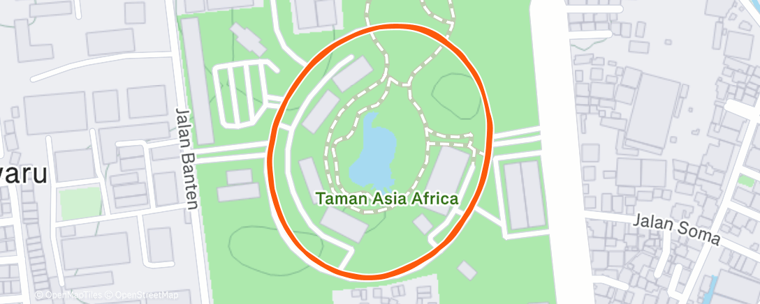 Map of the activity, Evening Run