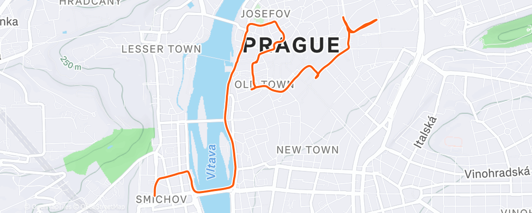 Map of the activity, Lunch Walk