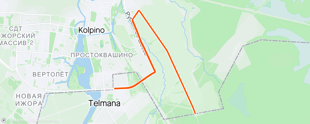 Map of the activity, Вечерний велозаезд (Велодром)