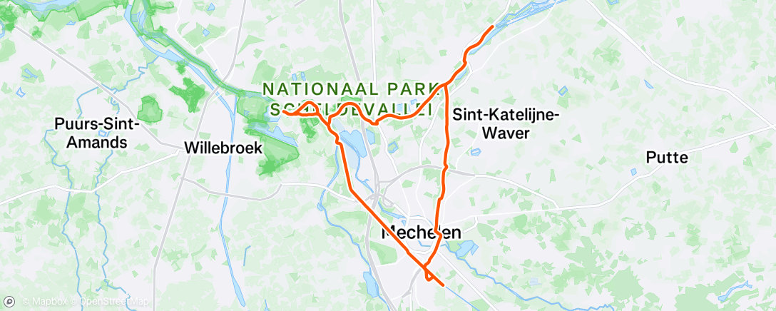 Map of the activity, Afternoon Ride