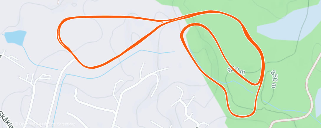 Map of the activity, Afternoon Nordic Ski