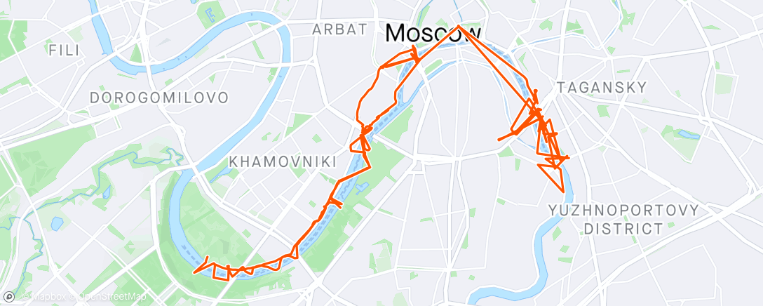 Map of the activity, 2024.04.29 Московский полумарафон