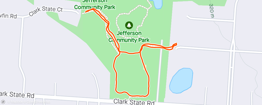 Map of the activity, Short Walk
