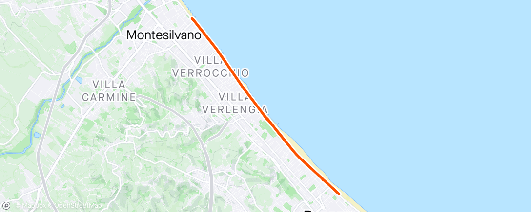Map of the activity, 13 km di corsa lenta con finale in progressione- slow run with progressive end