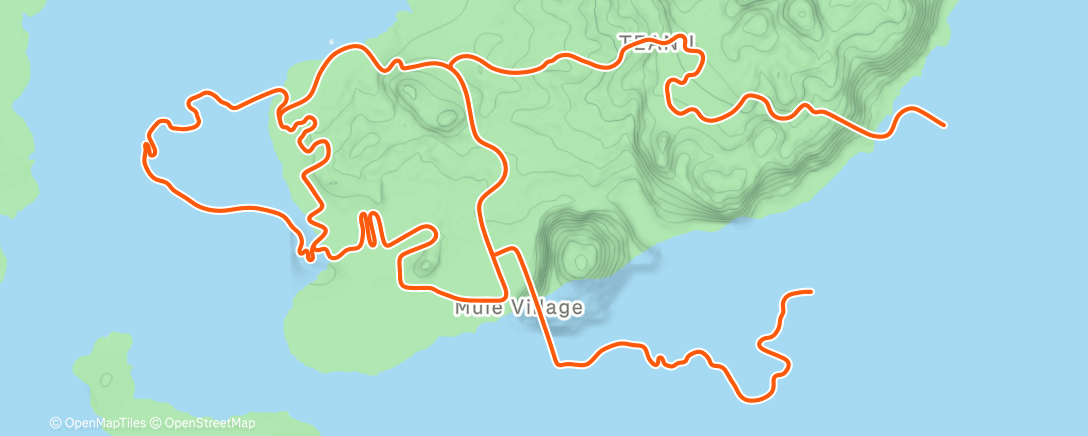 Map of the activity, Zwift - Group Ride: Rapha Festive 500 with Bernie @ 1.5 W/KG on Triple Flat Loops in Watopia