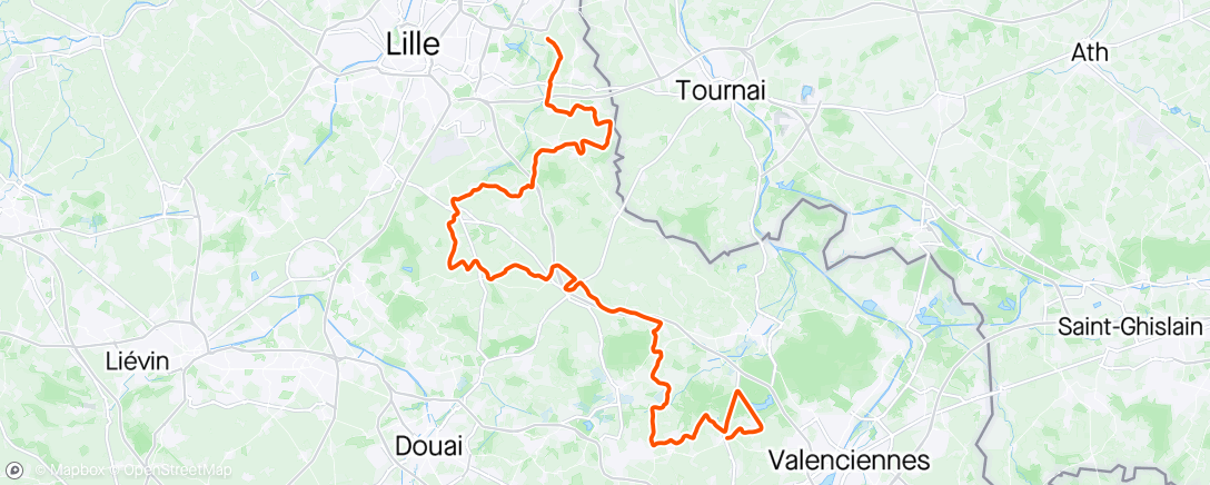 Map of the activity, Roubaix Recon