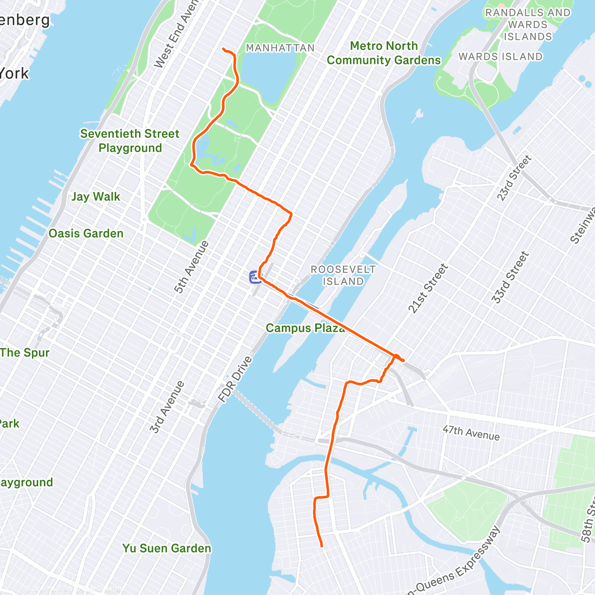 Map of the activity, sensational