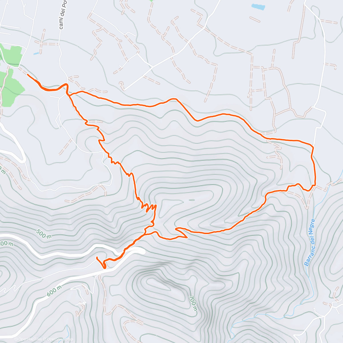 Карта физической активности (Camí de la Pansa)