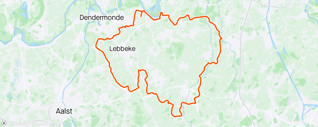 Map of the activity, 20240421 Baasrode Merchtem 59 km