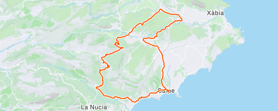 Map of the activity, Sortie vélo le matin