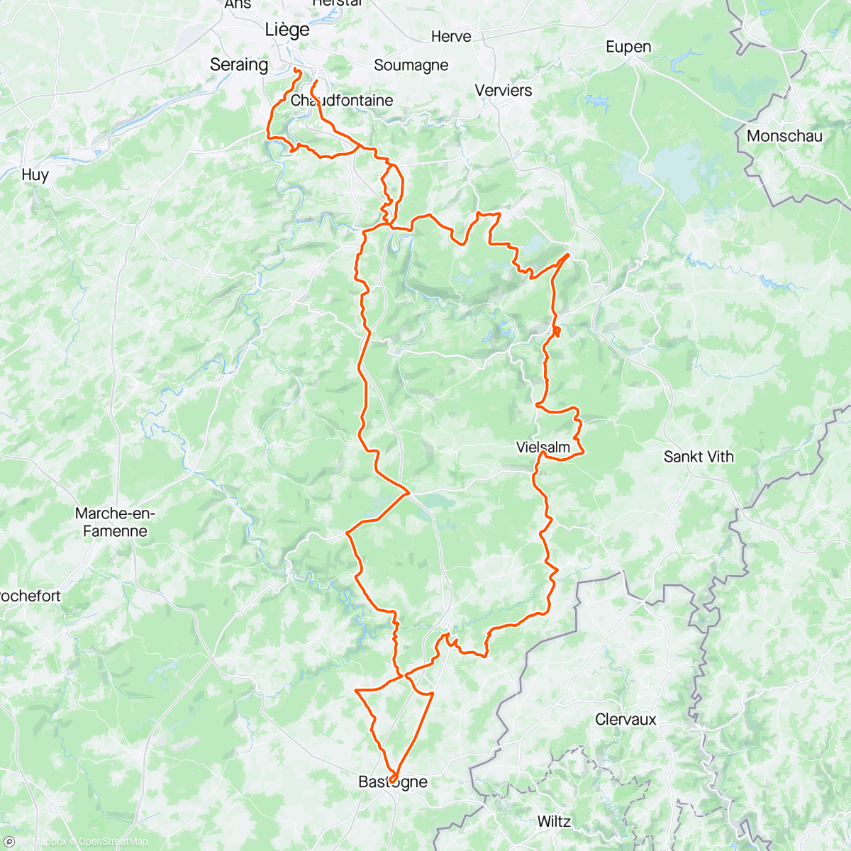 Map of the activity, Liège-Bastogne-Liège 🤩