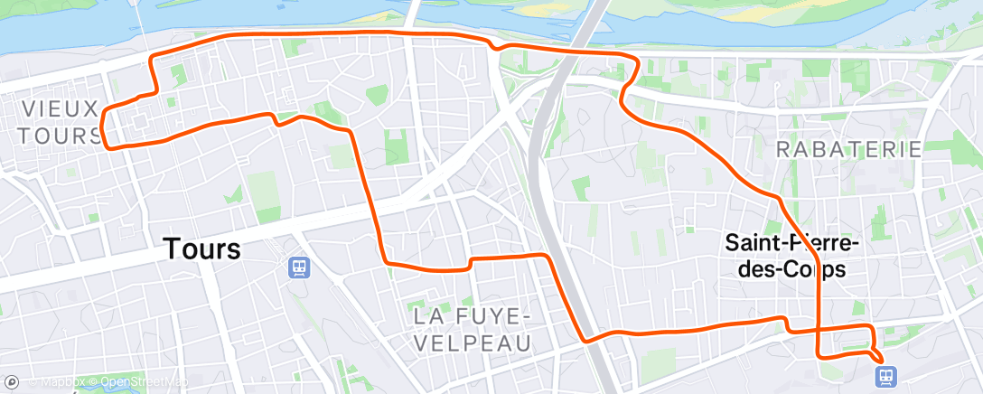 Map of the activity, Gravel dans l'après-midi