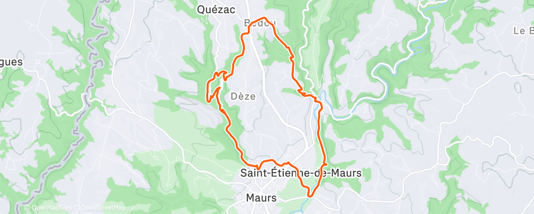 Map of the activity, Courir le Maurs