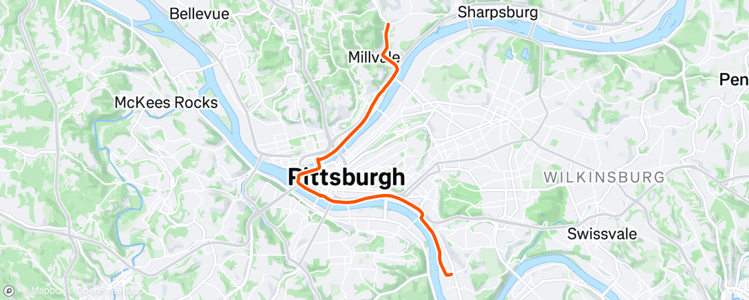 Map of the activity, Morning Ride
