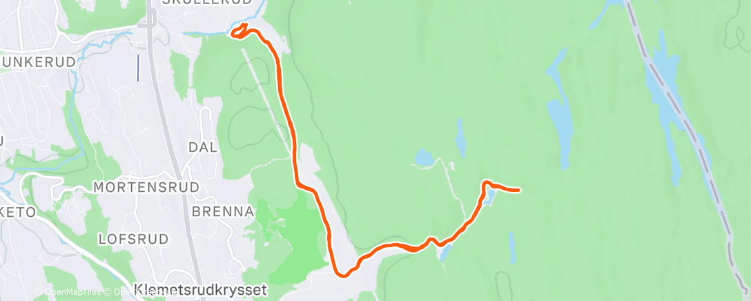 Map of the activity, Årets første i Østmarka! 🧊🧊