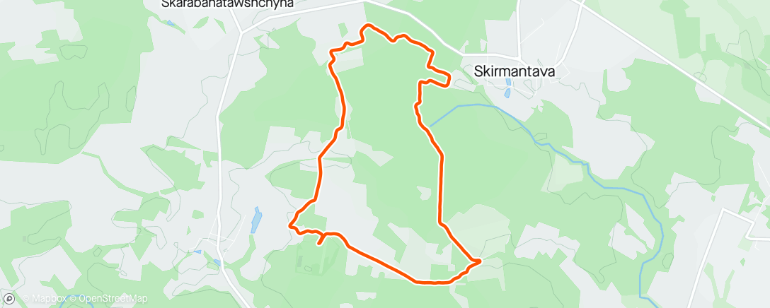 Map of the activity, Afternoon Trail Run