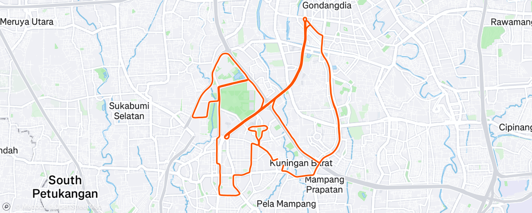 Map of the activity, Morning Ride