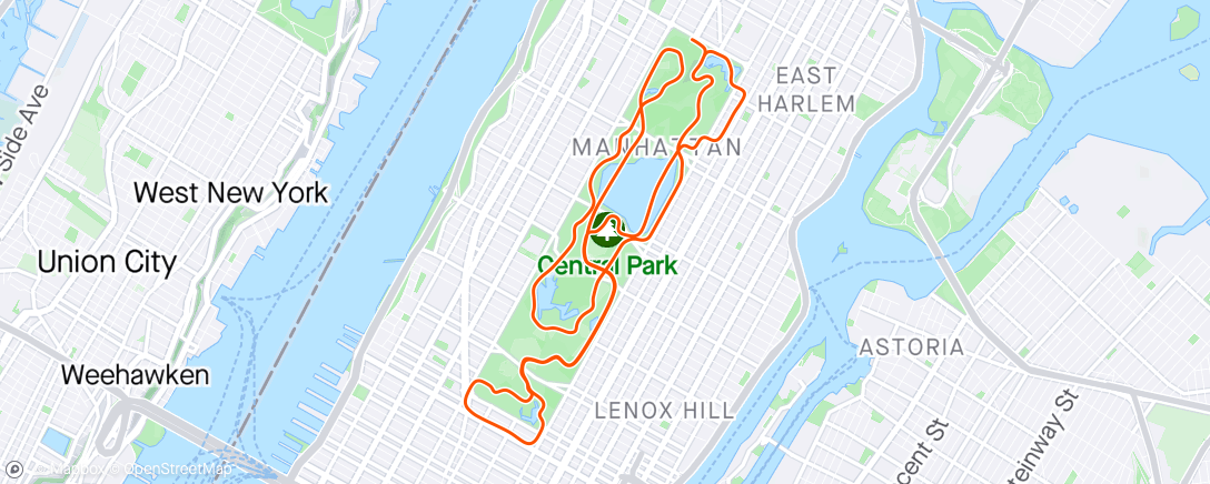 Mapa da atividade, Zwift - Devedeset in New York