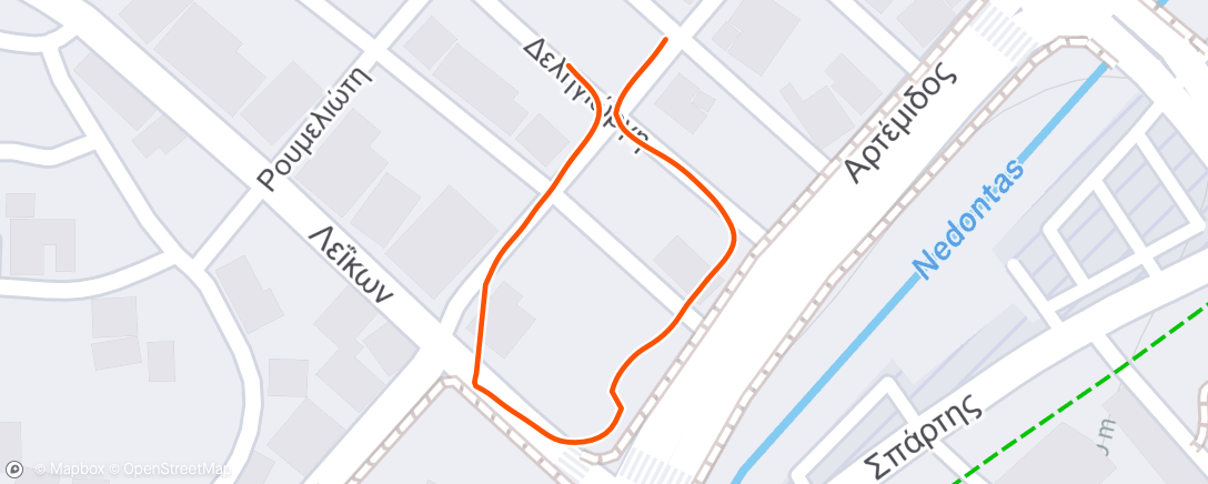 Map of the activity, Tuesday Morning Walk