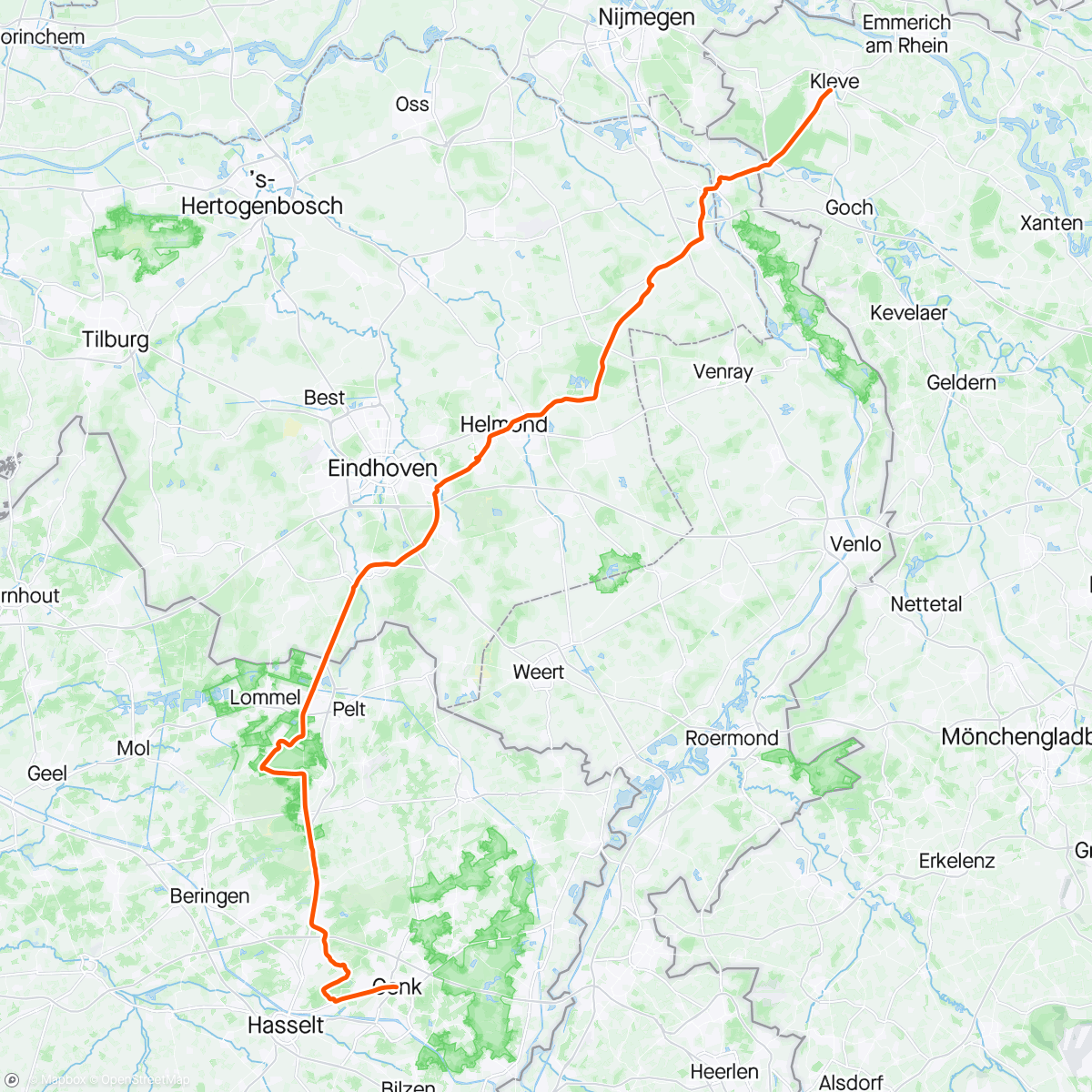 Map of the activity, Europe  trip day 2, three countries, one day 👌