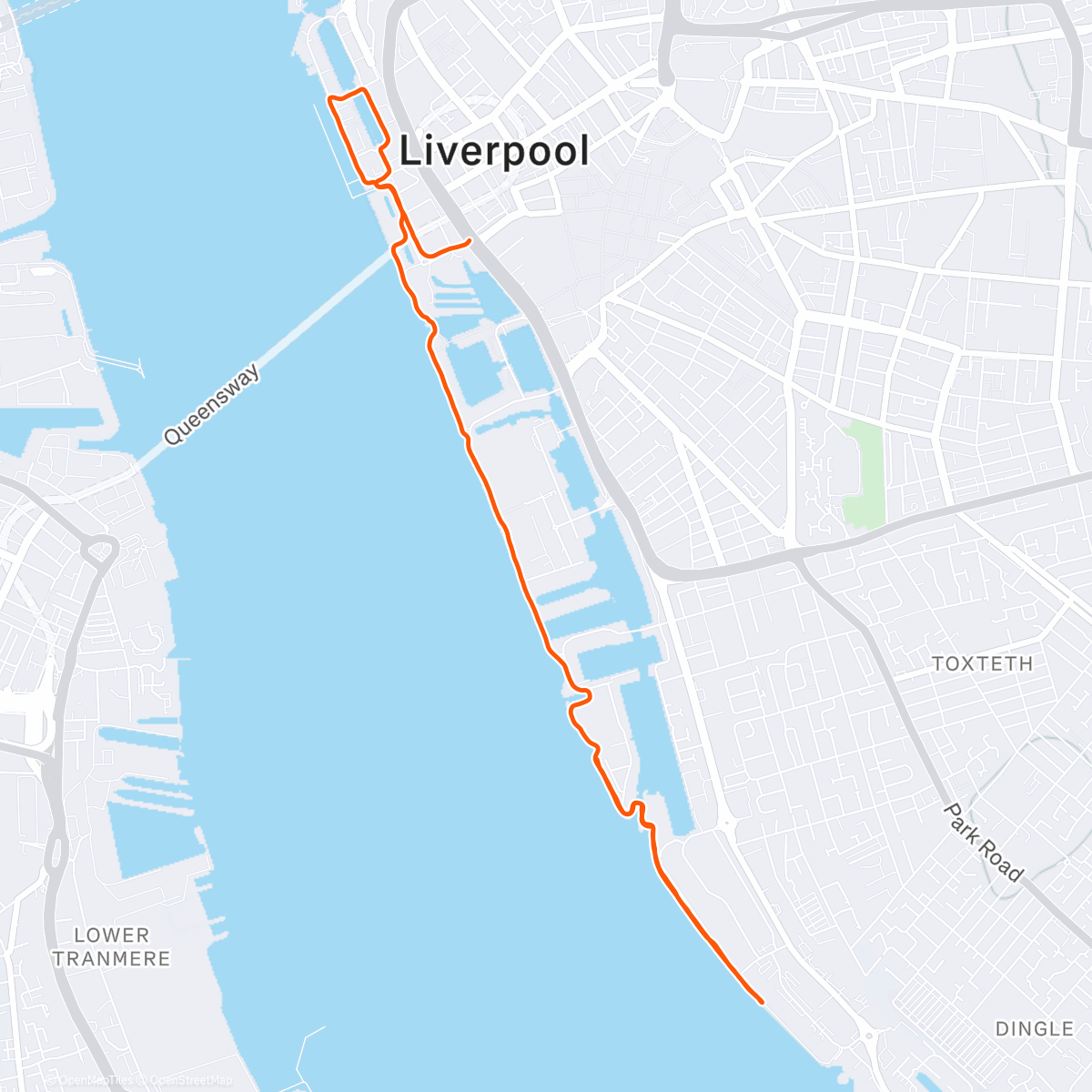 Map of the activity, Morning Run
