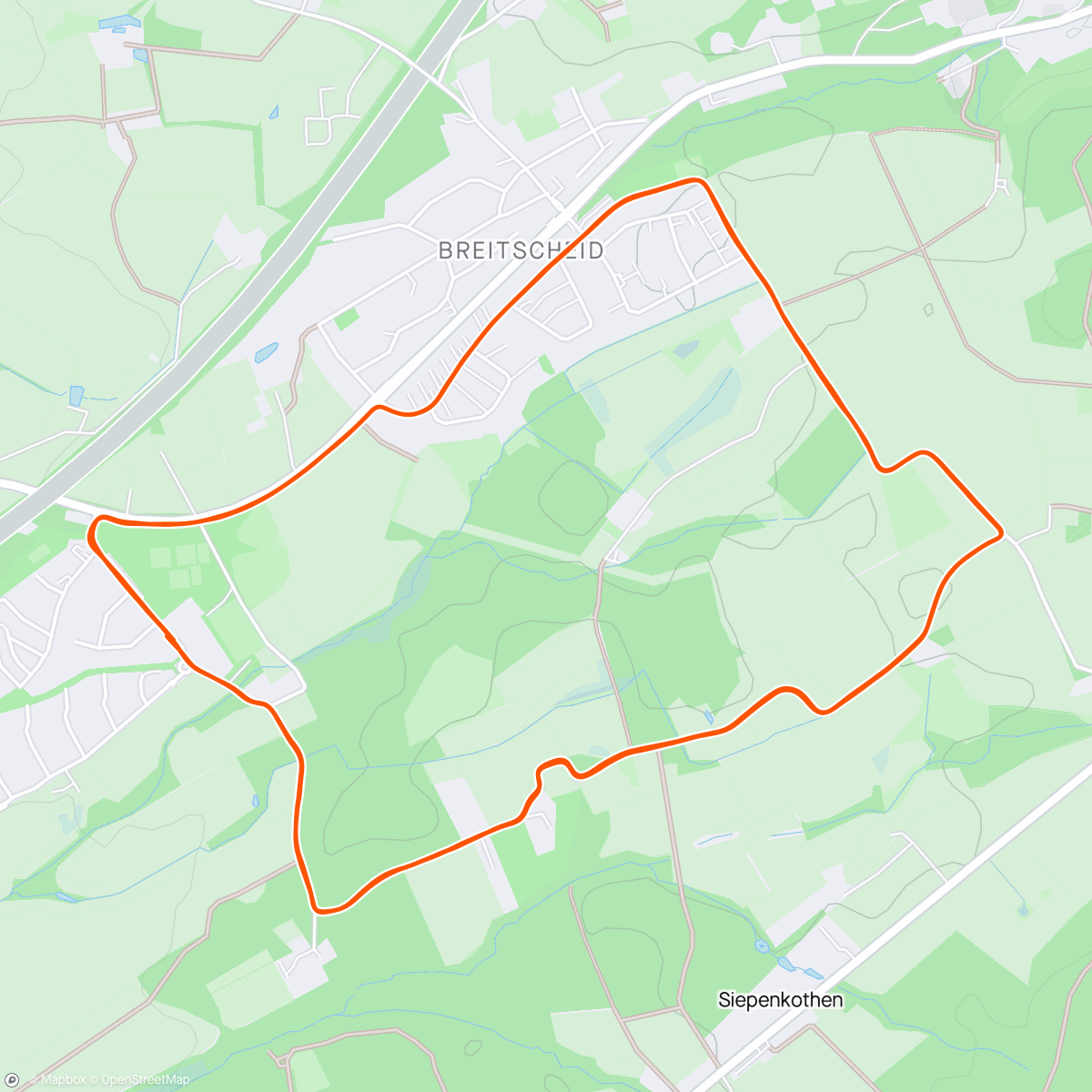 Mapa de la actividad (30. Breitscheider Nacht / 10Km)
