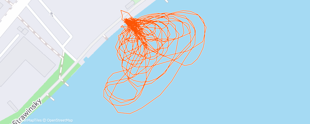 Map of the activity, Afternoon Stand Up Paddling